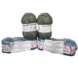 Loops & Threads Aunt Lydia's Yarn Crochet Thread Lot Needlework Hobby DIY Crafts